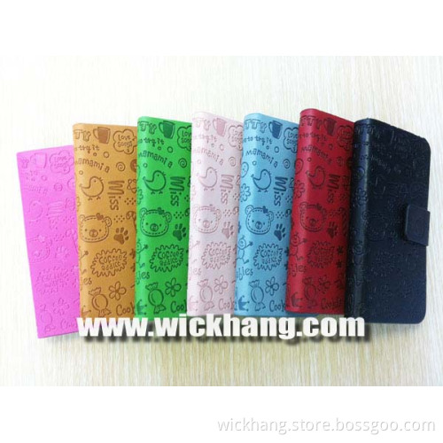 Cute PU Leather Flip Case for iPhone 5